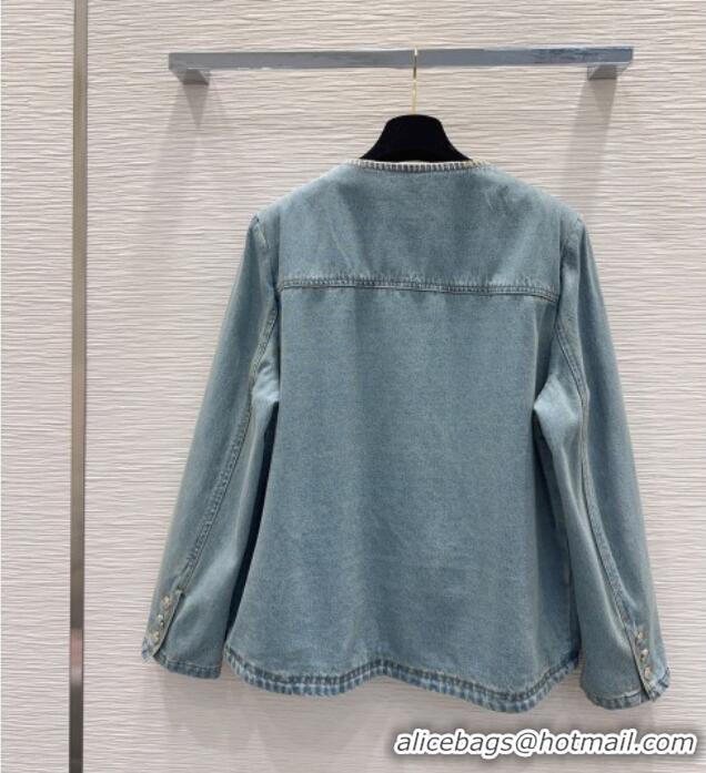 Traditional Discount Chanel Cotton Denim Jacket CH032512 Blue 2026