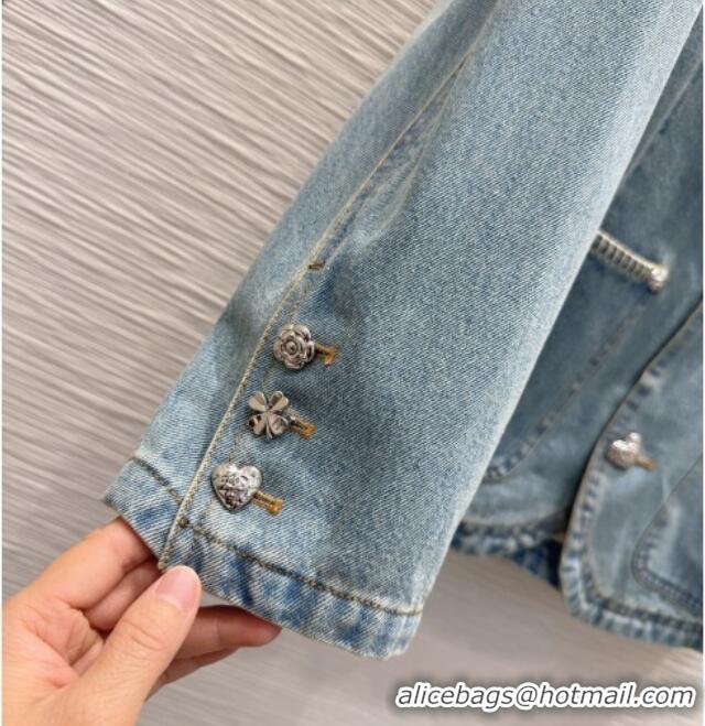 Traditional Discount Chanel Cotton Denim Jacket CH032512 Blue 2026