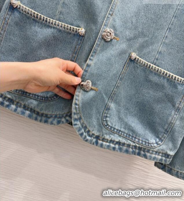 Traditional Discount Chanel Cotton Denim Jacket CH032512 Blue 2026
