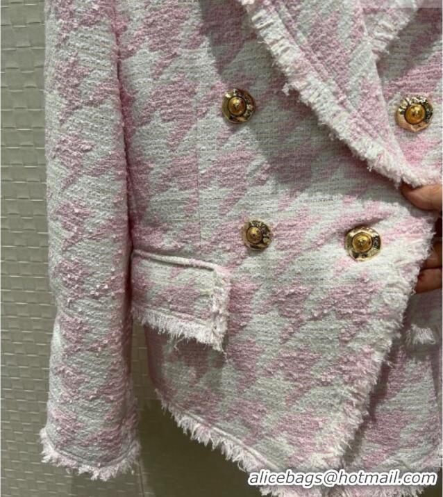 New Release Creation Chanel Tweed Jacket CH032528 Pink 2026
