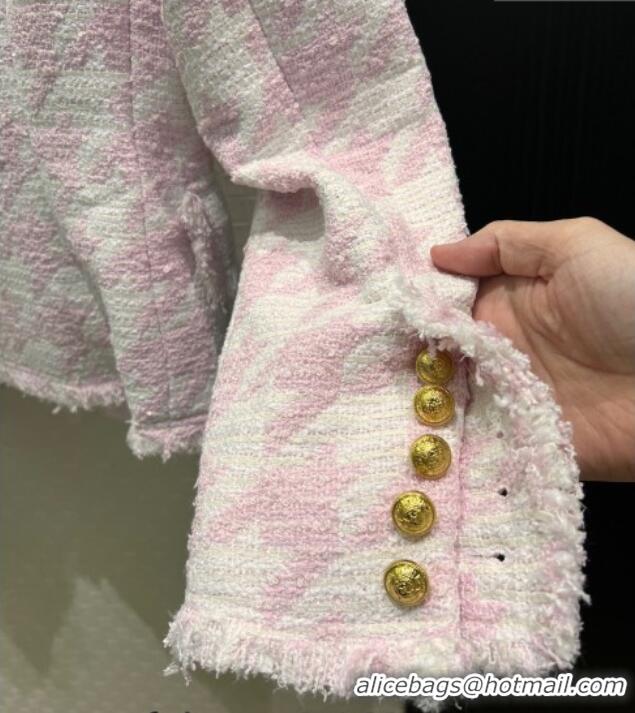 New Release Creation Chanel Tweed Jacket CH032528 Pink 2026