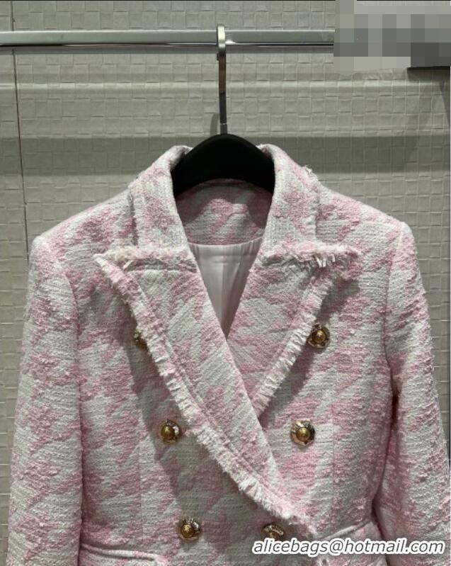 New Release Creation Chanel Tweed Jacket CH032528 Pink 2026