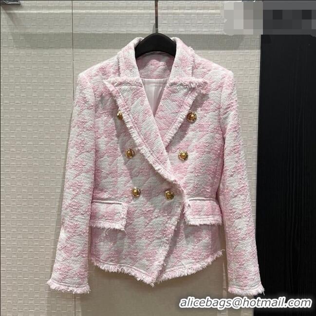 New Release Creation Chanel Tweed Jacket CH032528 Pink 2026