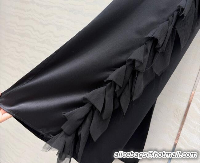 Reasonable Price Chanel Silk Ruffled Pants CH032539 Black 2026