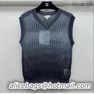 Original Cheap Chanel Cotton Knit Vest CH032544 Grey 2026