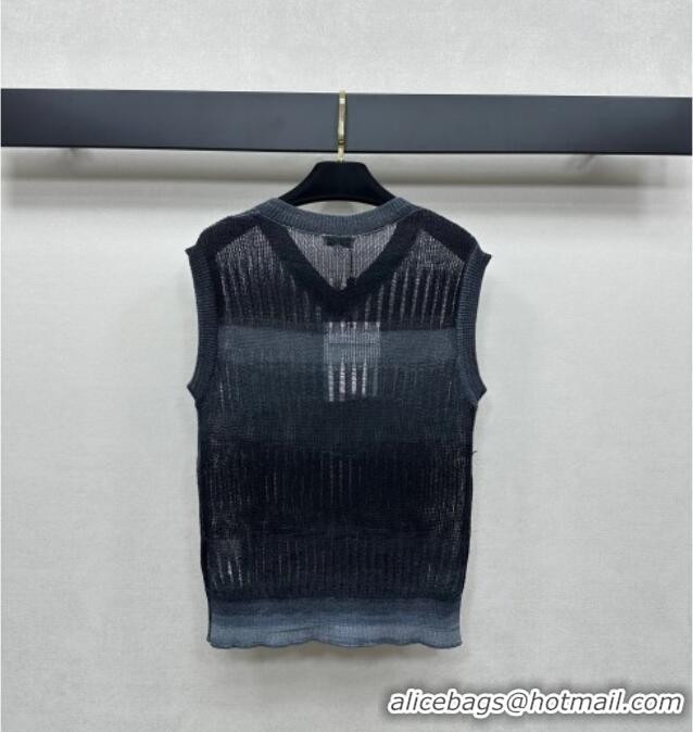 Original Cheap Chanel Cotton Knit Vest CH032544 Grey 2026