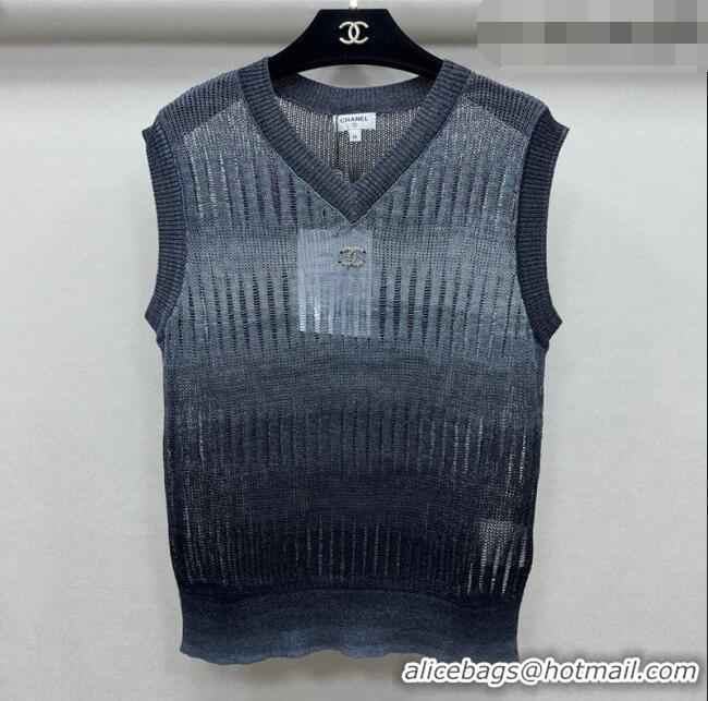Original Cheap Chanel Cotton Knit Vest CH032544 Grey 2026