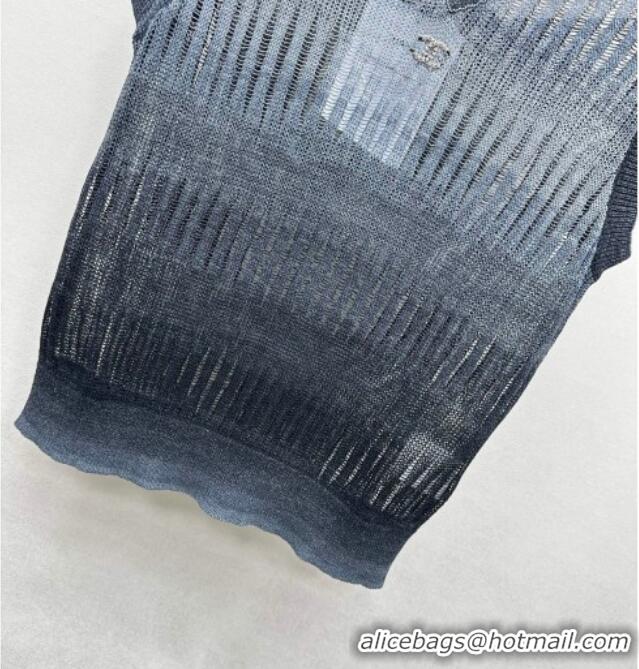 Original Cheap Chanel Cotton Knit Vest CH032544 Grey 2026