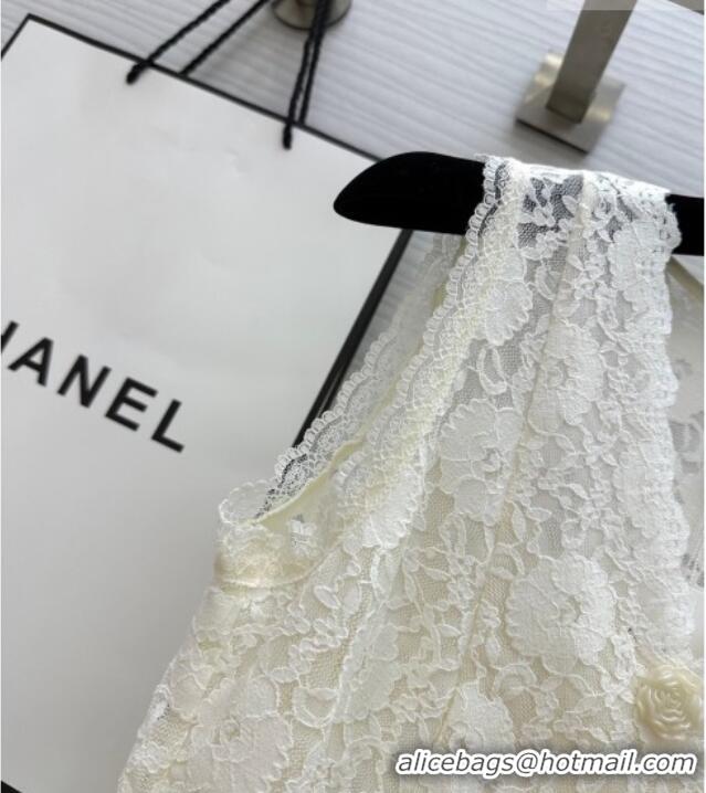 Top Design Chanel Lace Vest CH032554 White/Black 2026