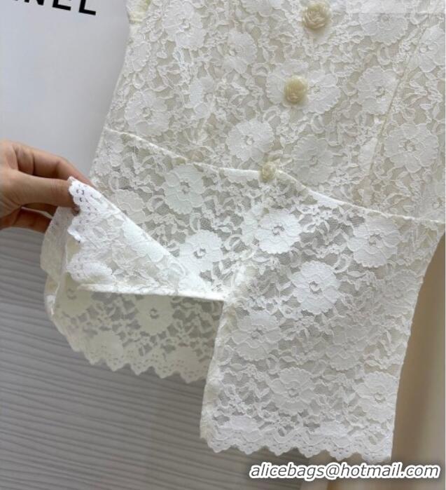 Top Design Chanel Lace Vest CH032554 White/Black 2026