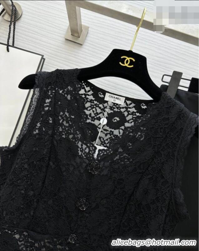 Top Design Chanel Lace Vest CH032554 White/Black 2026