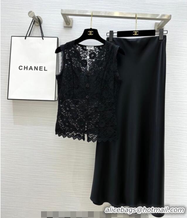 Top Design Chanel Lace Vest CH032554 White/Black 2026
