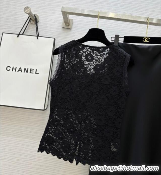 Top Design Chanel Lace Vest CH032554 White/Black 2026