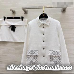 Modern Classic Discount Chanel Tweed Jacket CH032558 White 2026