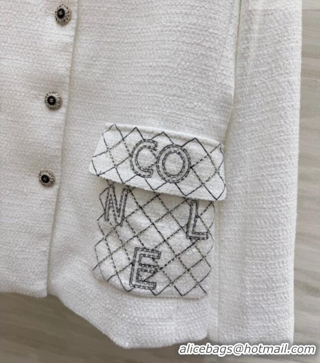 Modern Classic Discount Chanel Tweed Jacket CH032558 White 2026
