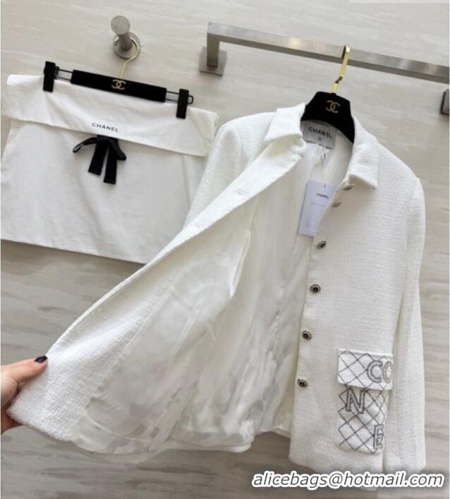 Modern Classic Discount Chanel Tweed Jacket CH032558 White 2026