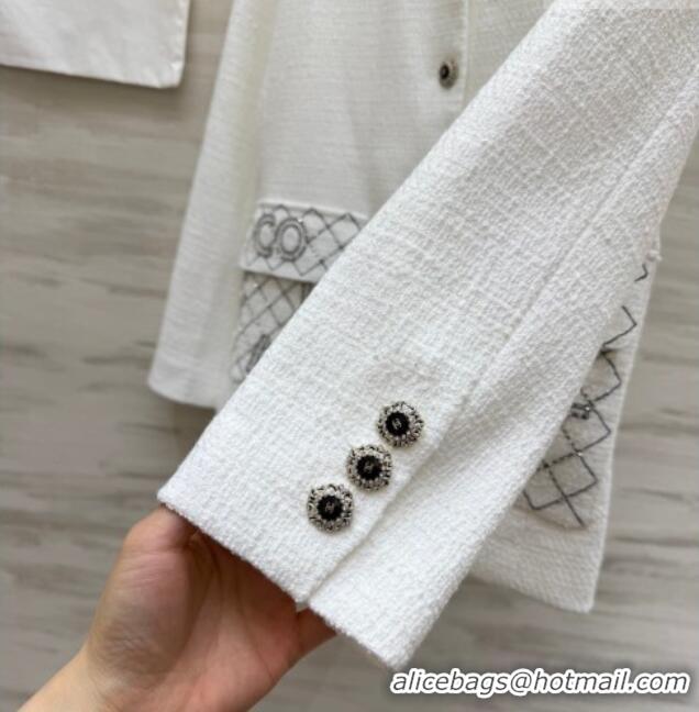 Modern Classic Discount Chanel Tweed Jacket CH032558 White 2026
