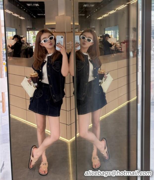 Best Quality Chanel Denim Vest CH041001 Blue 2026