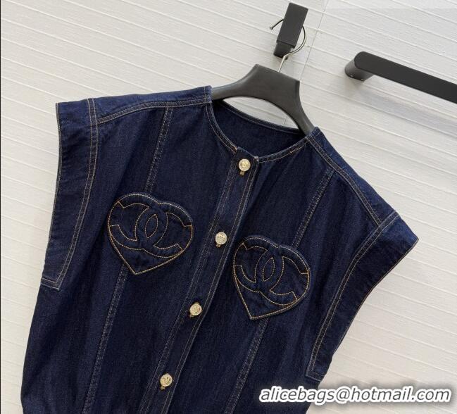 Best Quality Chanel Denim Vest CH041001 Blue 2026