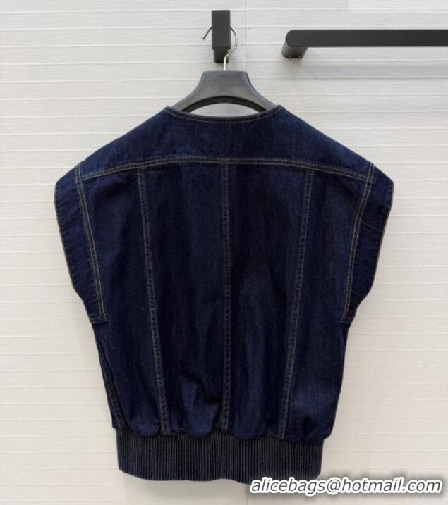 Best Quality Chanel Denim Vest CH041001 Blue 2026