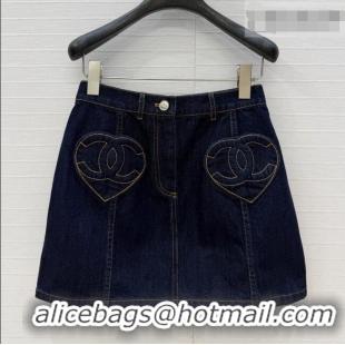 Buy Good Quality Chanel Denim Skirt CH041002 Blue 2026