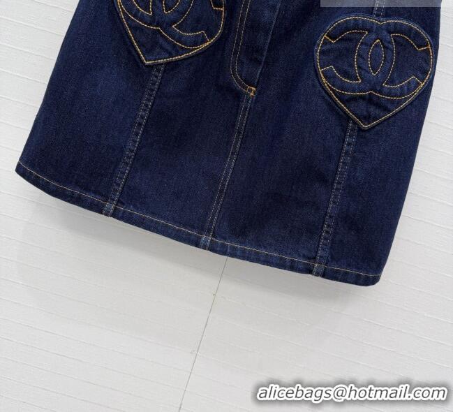 Buy Good Quality Chanel Denim Skirt CH041002 Blue 2026