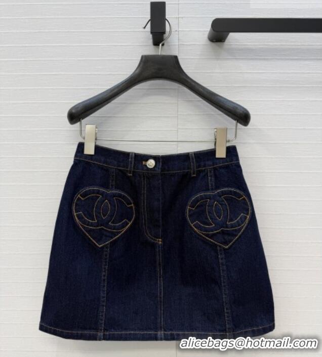 Buy Good Quality Chanel Denim Skirt CH041002 Blue 2026