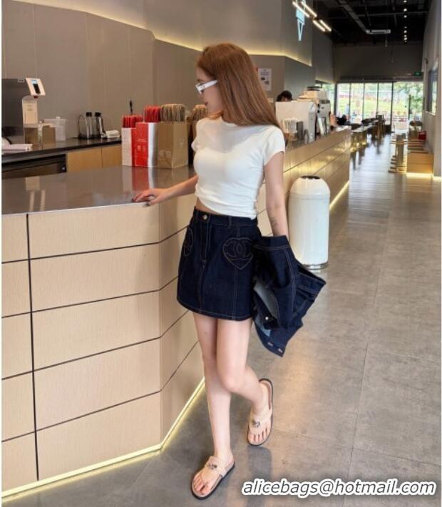 Buy Good Quality Chanel Denim Skirt CH041002 Blue 2026