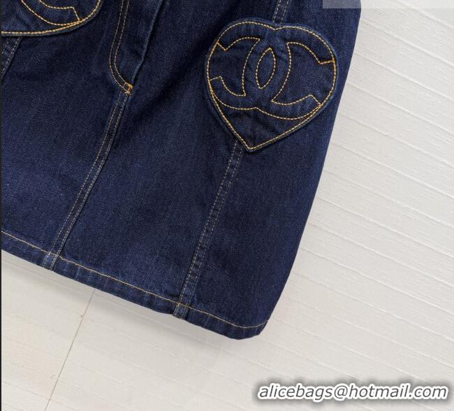 Buy Good Quality Chanel Denim Skirt CH041002 Blue 2026