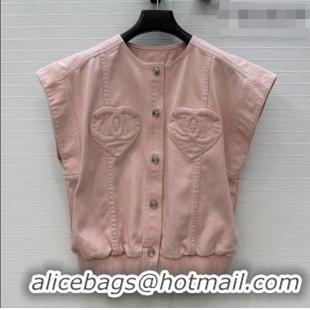 Top Grade Discount Chanel Denim Vest CH041003 Pink 2026
