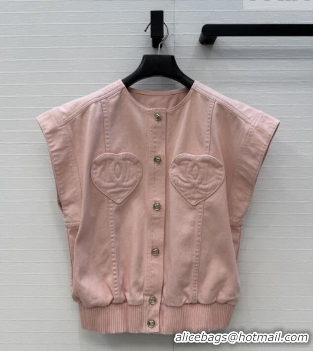 Top Grade Discount Chanel Denim Vest CH041003 Pink 2026