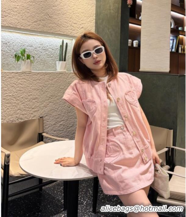 Top Grade Discount Chanel Denim Vest CH041003 Pink 2026