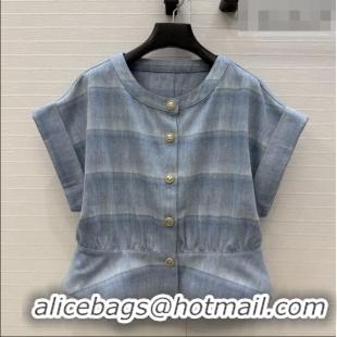 High Quality Chanel Striped Denim Vest CH041005 Blue 2026