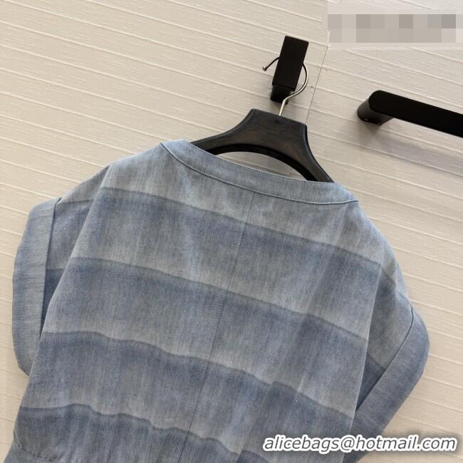 High Quality Chanel Striped Denim Vest CH041005 Blue 2026