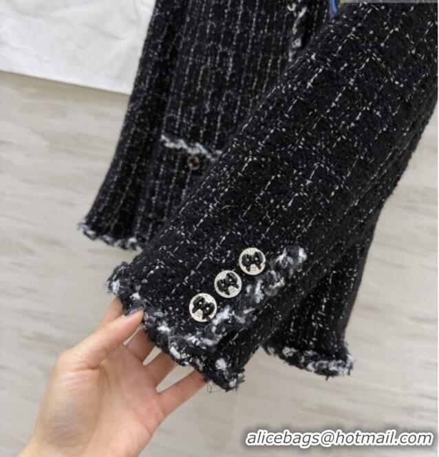 Hot Style Cheap Chanel Tweed Jacket CH041116 Black 2026