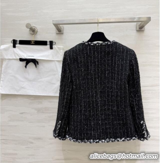 Hot Style Cheap Chanel Tweed Jacket CH041116 Black 2026