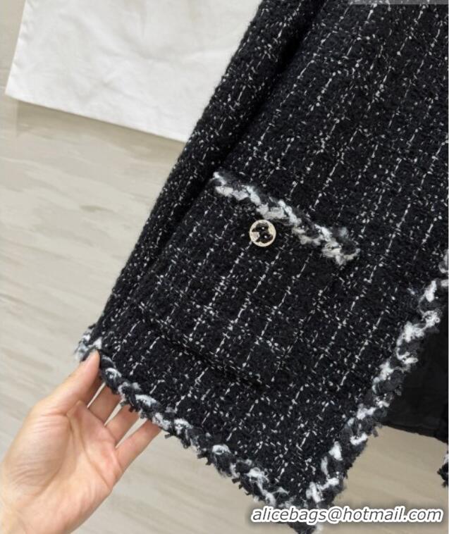 Hot Style Cheap Chanel Tweed Jacket CH041116 Black 2026