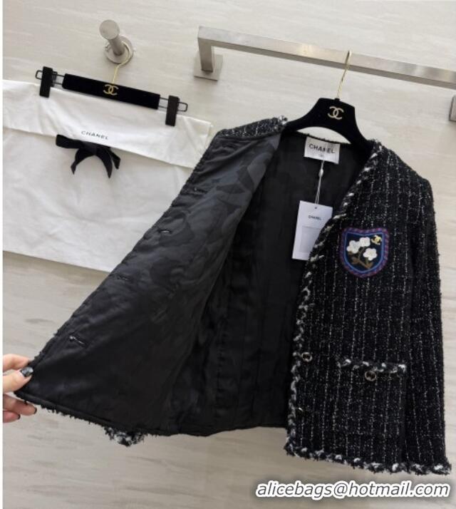 Hot Style Cheap Chanel Tweed Jacket CH041116 Black 2026