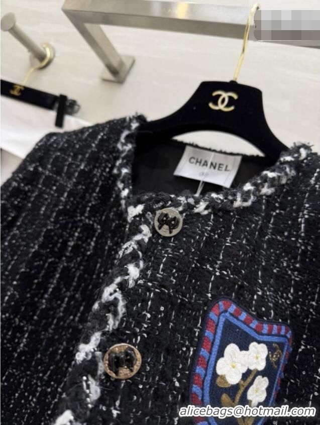 Hot Style Cheap Chanel Tweed Jacket CH041116 Black 2026