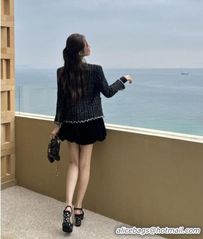 Hot Style Cheap Chanel Tweed Jacket CH041116 Black 2026