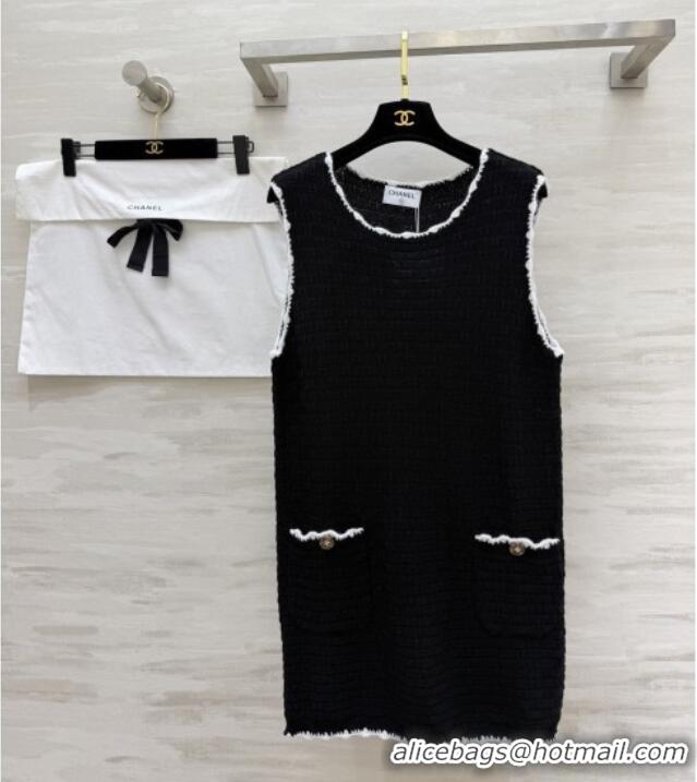 Spot Bulk Chanel Knit Dress CH041303 Black 2026