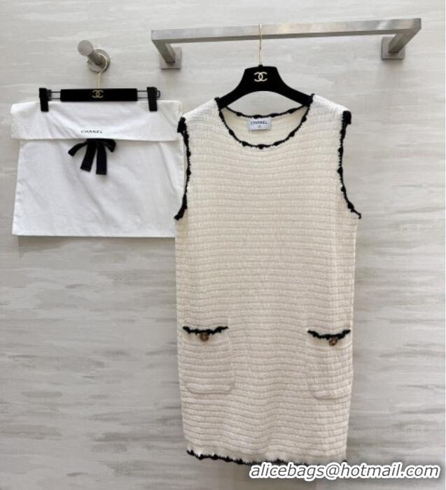 Well Crafted Discount Chanel Knit Dress CH041304 Beige 2026