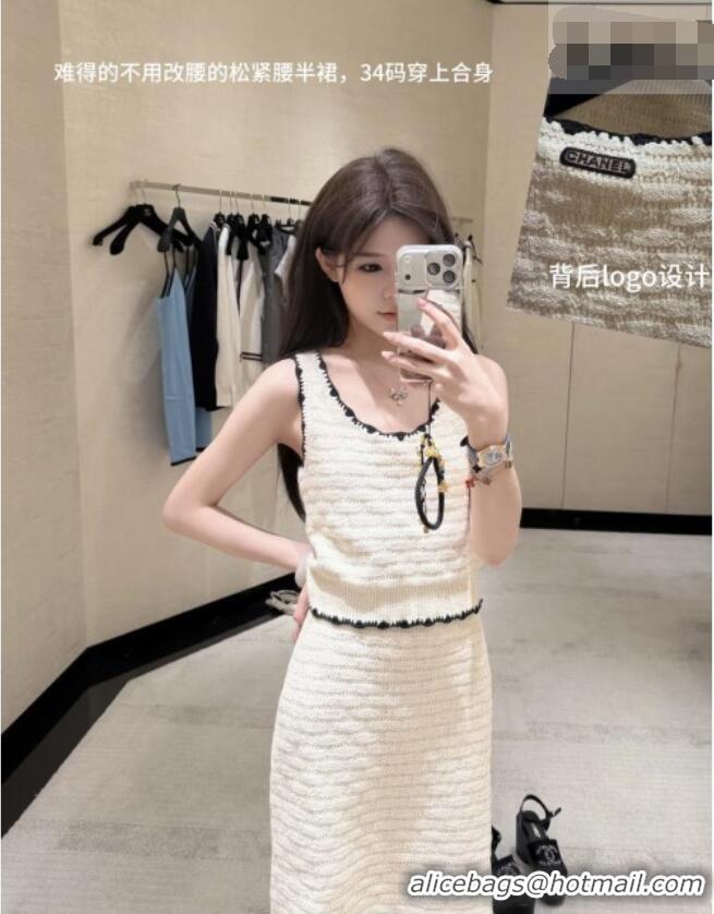 Discount Cheap Chanel Knit Vest and Skirt CH041424 2026