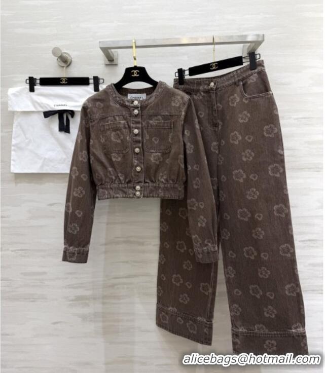 Best Price Chanel Camellia Jeans CH041432 Brown 2026