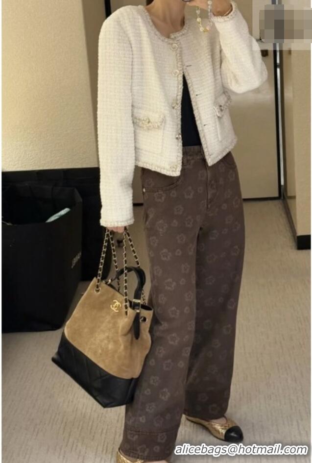 Best Price Chanel Camellia Jeans CH041432 Brown 2026