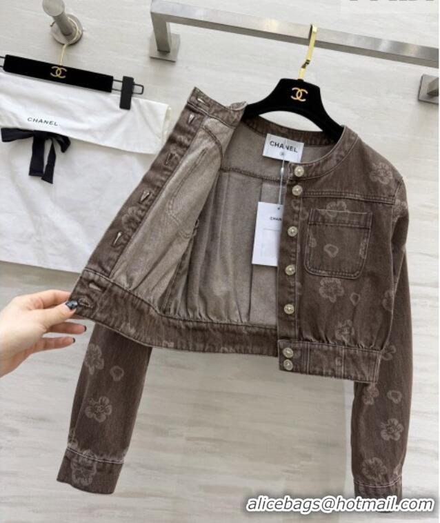 New Fashion Discount Chanel Camellia Jacket CH041433 Brown 2026