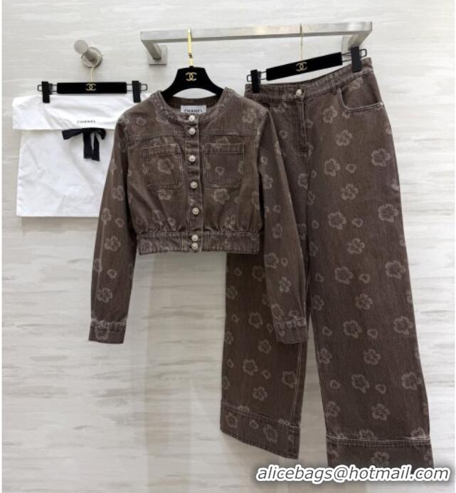 New Fashion Discount Chanel Camellia Jacket CH041433 Brown 2026