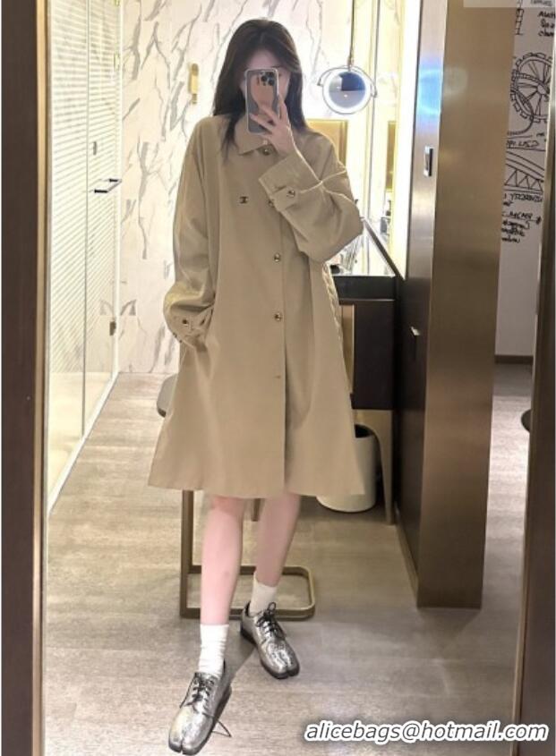 Buy New Cheap Chanel Trench Coat CH041451 Khaki 2026