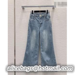 Luxury Discount Chanel Cotton Jeans CH042204 Blue 2026