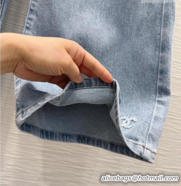 Luxury Discount Chanel Cotton Jeans CH042204 Blue 2026